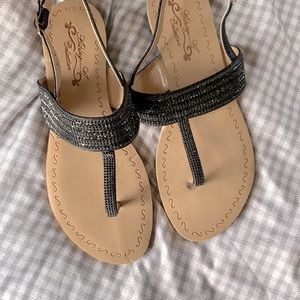 Brand New Black T Strap Sandals size 8.5